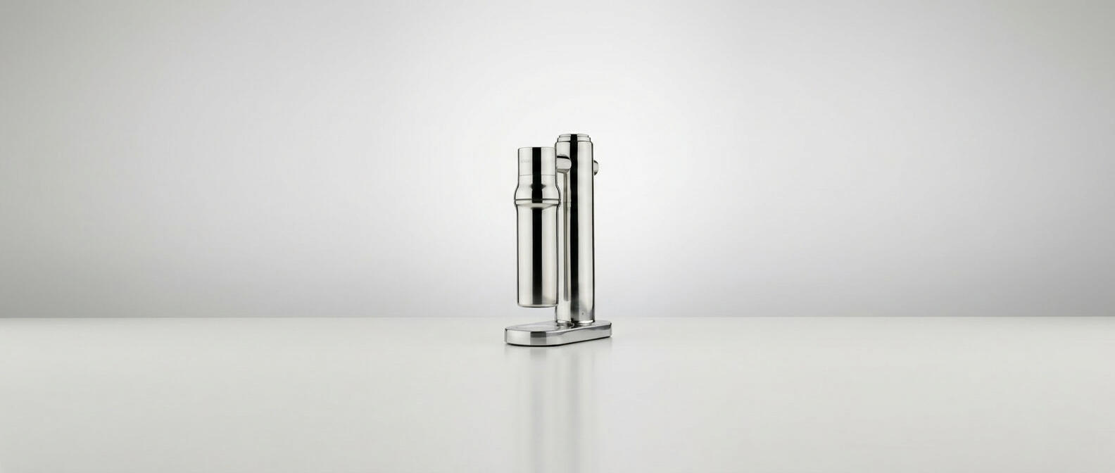 Wassersprudler Edelstahl Wassersprudler aus Glasflasche